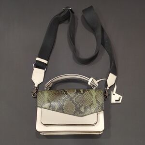 Botkier Green and Black Crossbody Bag with Structured Design